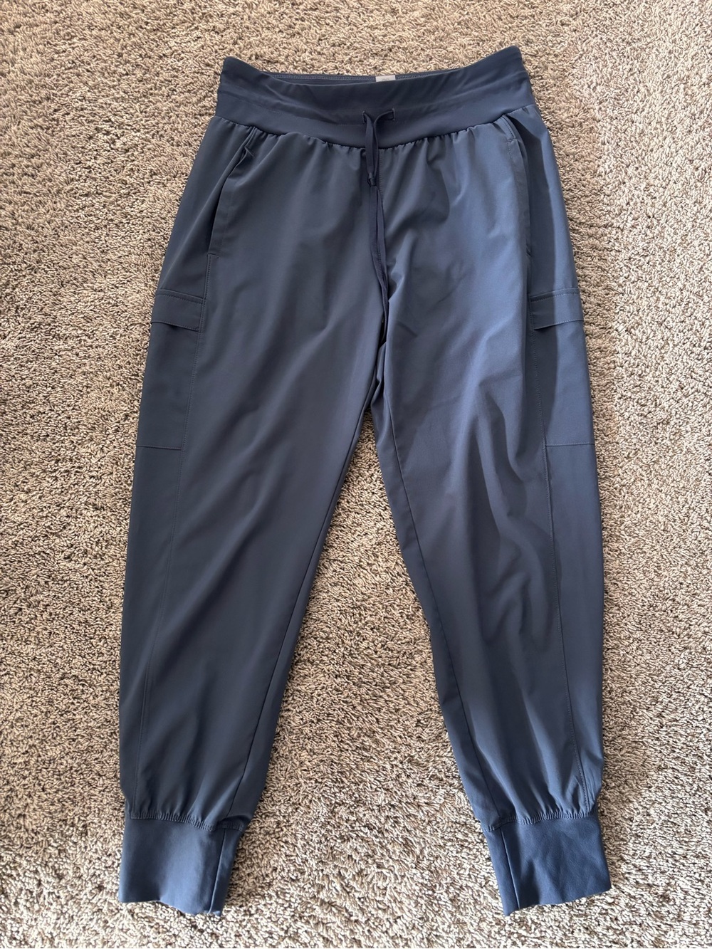Calia Slate Medium Blue Cargo Jogger Drawstring Pants Athleisure Womens M